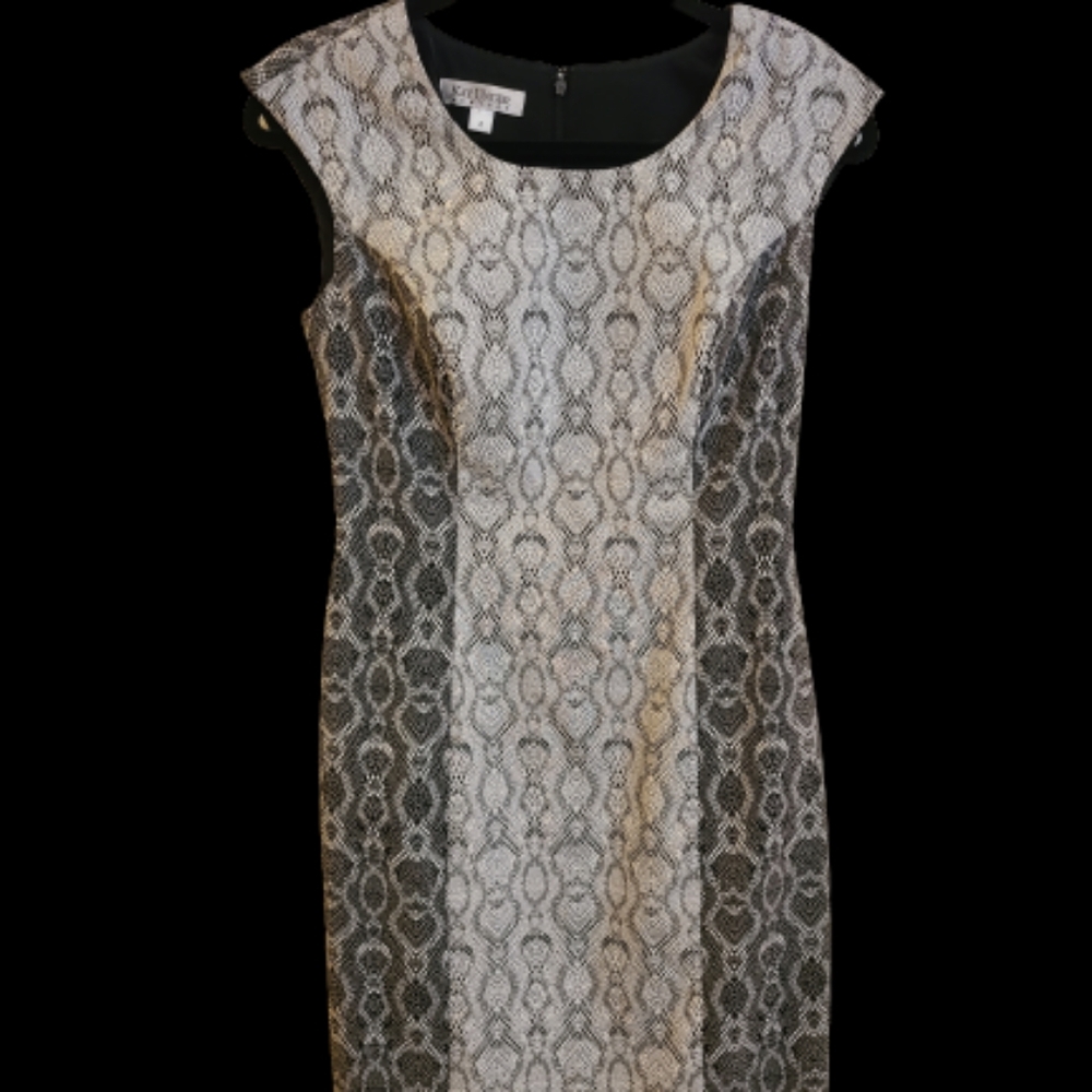 Kay Unger New York Snake print Sheath Dress